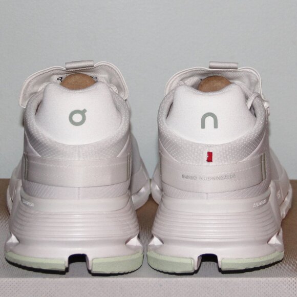 On Running Men's Athletic Shoes - White and Light Green - Picture 5 of 6